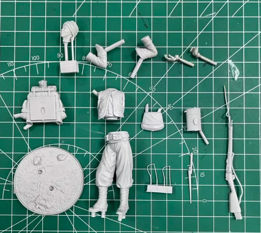 1/24 WWI French Tirailleur, Resin Model Figure Kit, Unassembled and Unpainted