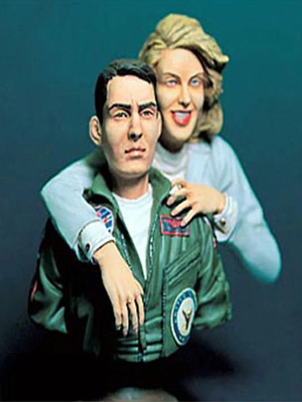 1/10 Modern Pilot & Companion, 2 Figures, Resin Model Bust Kit, Unassembled and Unpainted