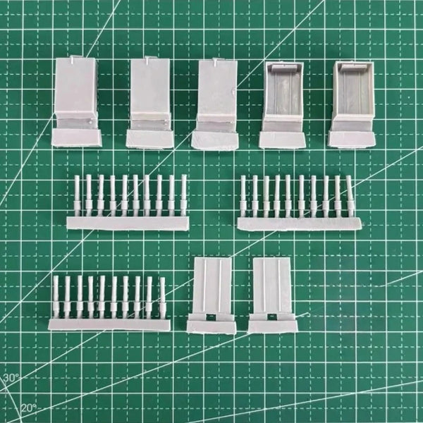 1/35 WWII German Grenade & Ammunition Storage, 5 Figures, Resin Model Diorama Kit, Unassembled and Unpainted