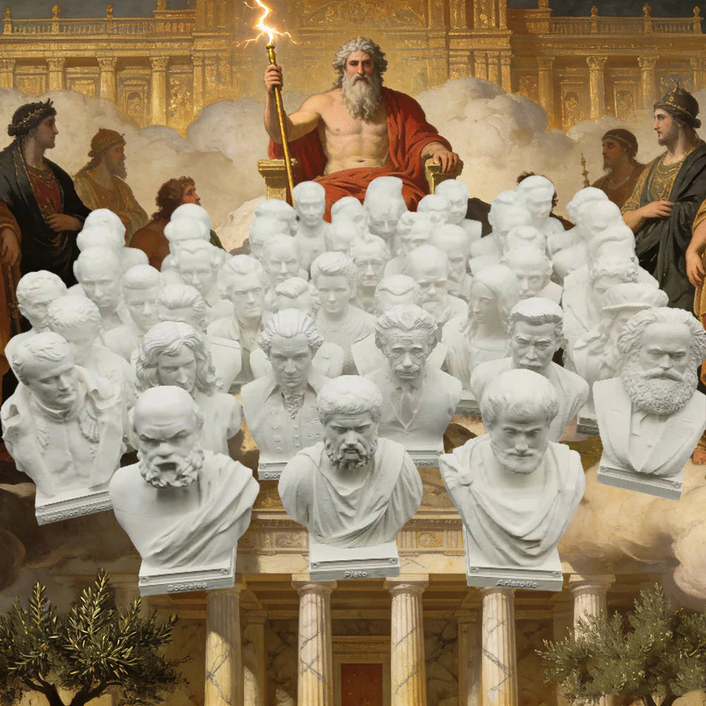 Ancient Greek Philosophers, 3 Figures, Resin Model Bust Kit, Unassembled and Unpainted
