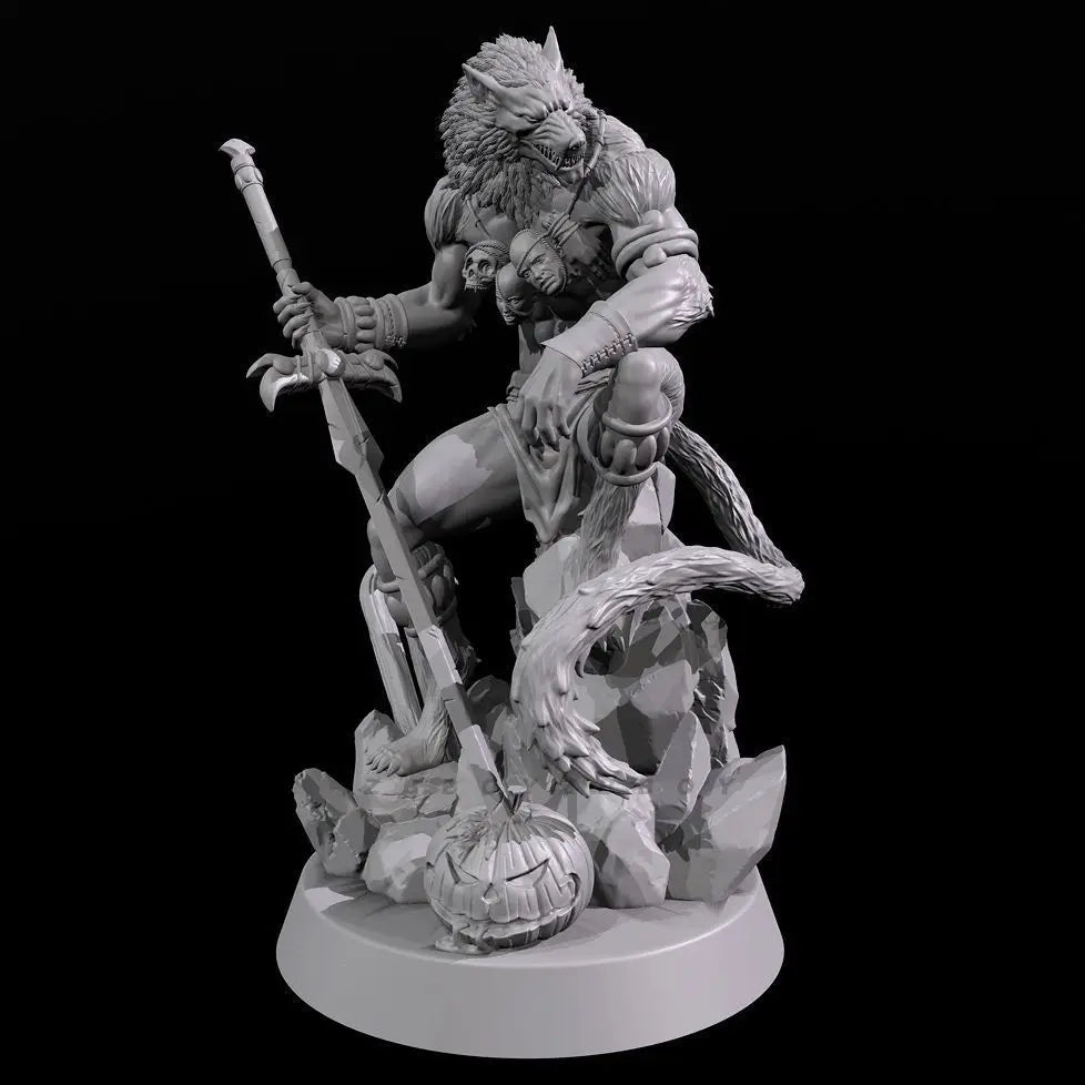 Medieval Fantasy Werewolf Warriors, 8 Figures, Resin Model Figure Kit, Unassembled and Unpainted
