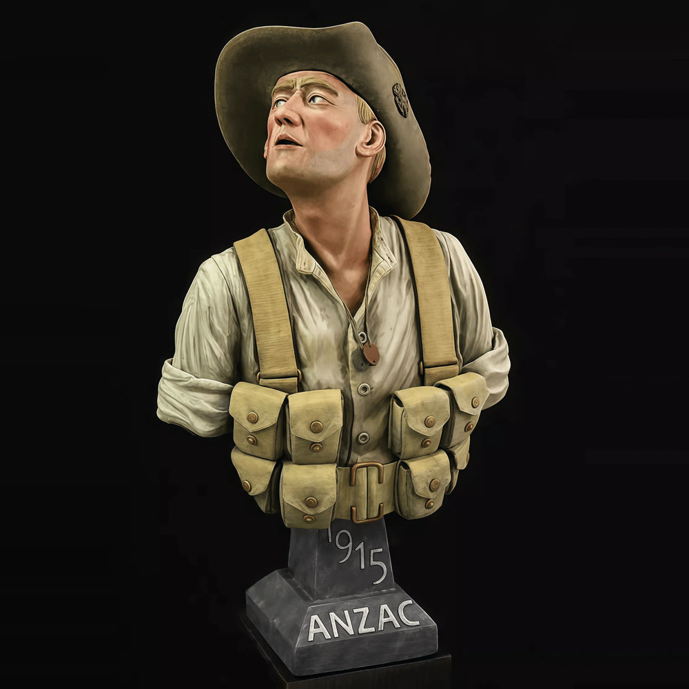 1/9 WWI ANZAC Soldier, Resin Model Bust Kit, Unassembled and Unpainted