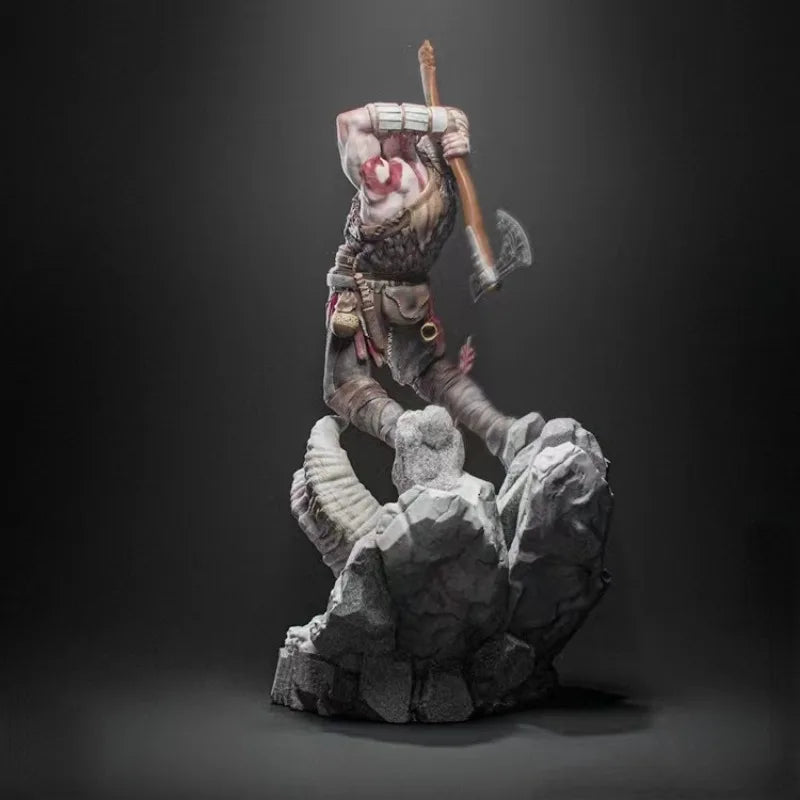 1/24 Ancient Barbarian Warrior with Raised Axe, Resin Model Figure Kit, Unassembled and Unpainted