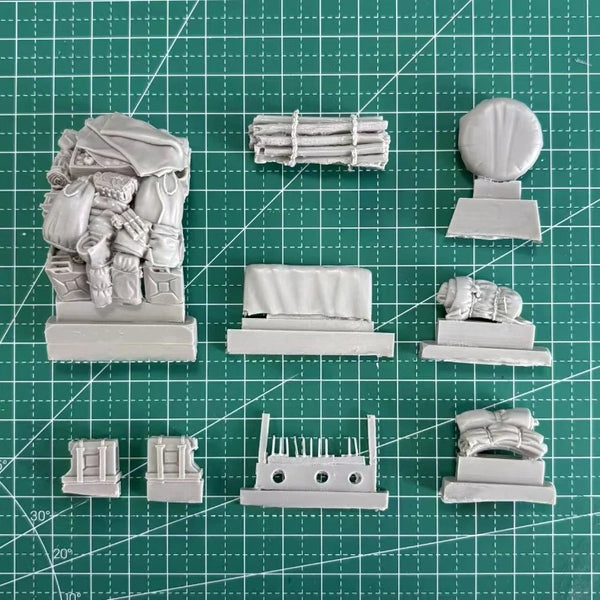 1/35 WWII German Afrika Korps Transport, Resin Model Accessory Kit, Unpainted