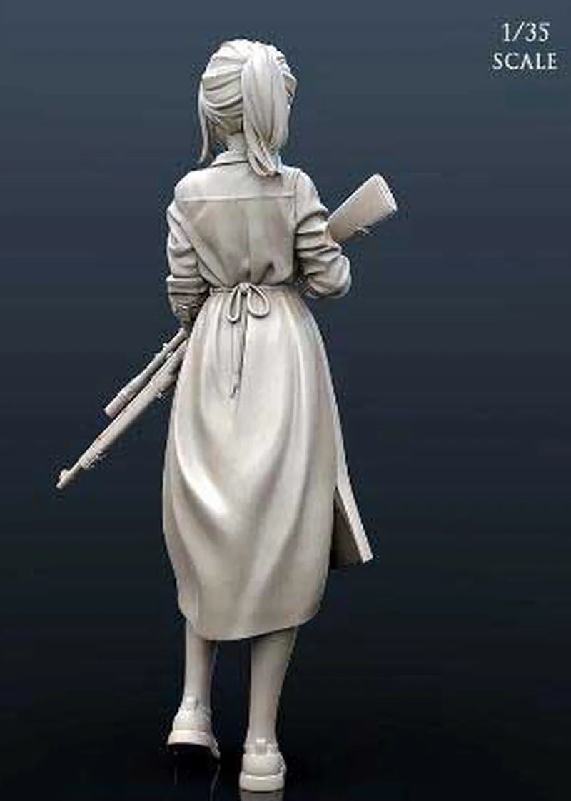 1/35 Modern Female Soldier Manther, Resin Model Figure Kit, Unassembled and Unpainted