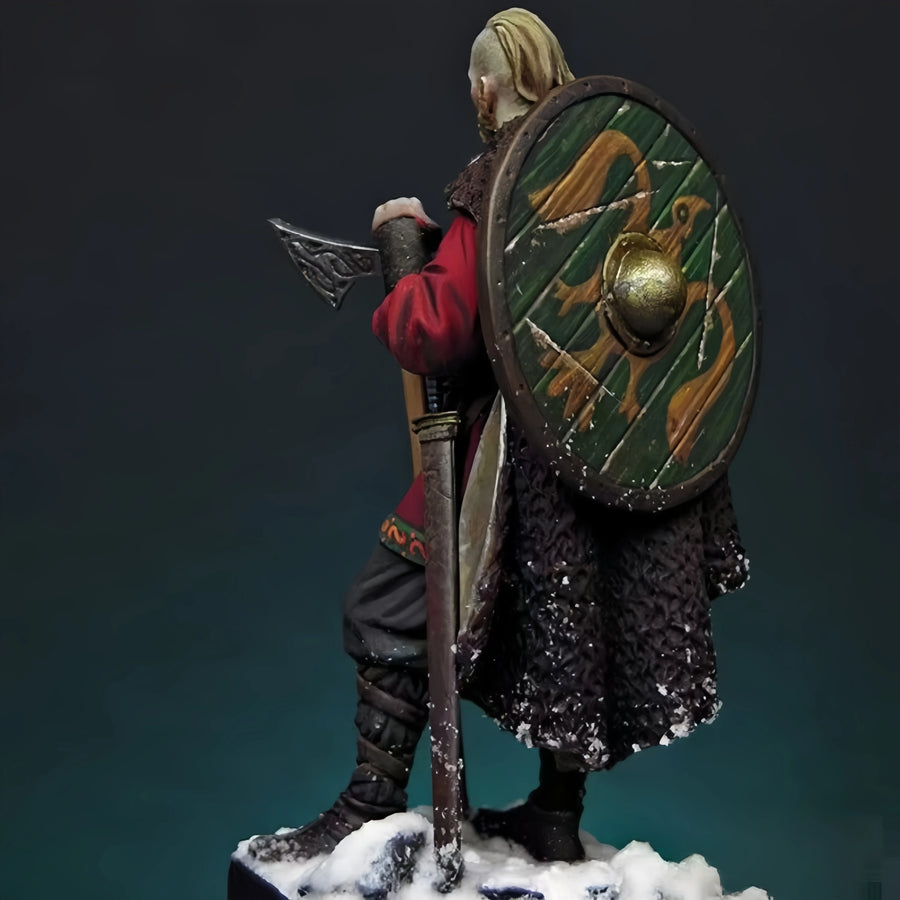 Medieval Norse Warrior Bearded Chieftain 1/24 Resin Bust Kit - resin model view 4