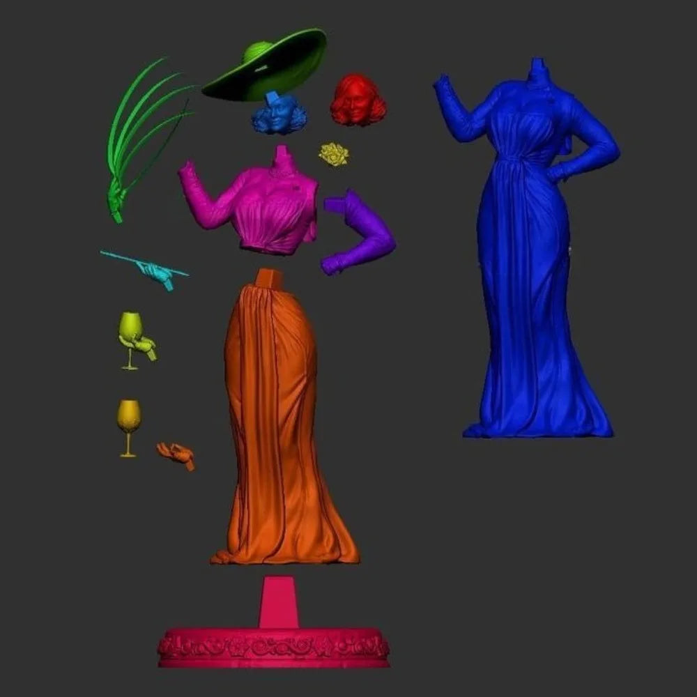 1/10 Alcina Dimitrescu, Resin Model Figure Kit, Fantasy Theme, Unassembled and Unpainted
