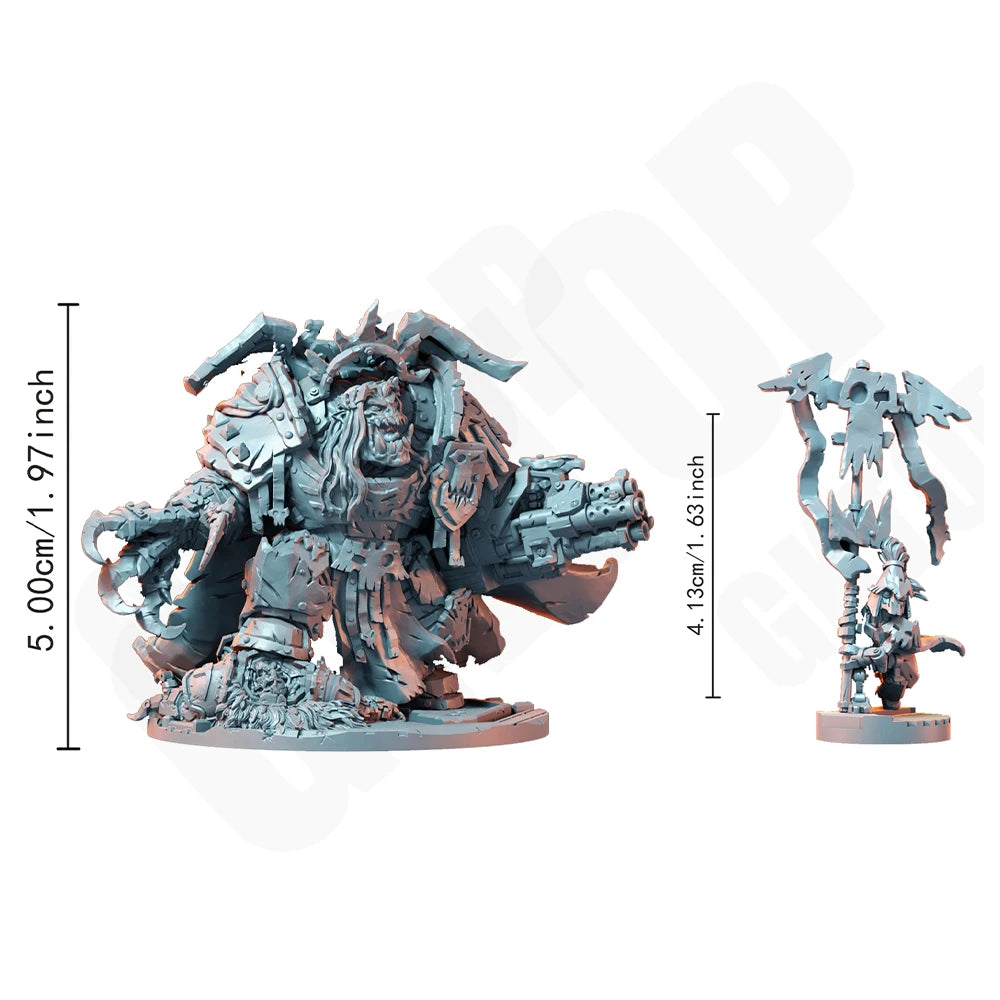 1/35 Orc Chieftain Warrior, Resin Model Figure Kit, Fantasy Theme, Unassembled and Unpainted