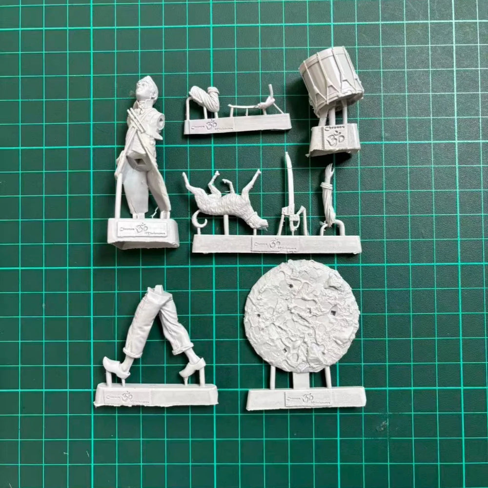 75mm Napoleonic French Drummer Boy, Resin Model Figure Kit, Unassembled and Unpainted