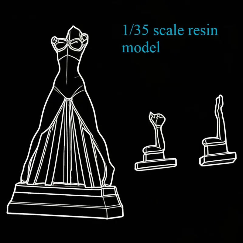 1/35 Modern Female Sunbathing Raised Arm, Resin Model Figure Kit, Unassembled and Unpainted