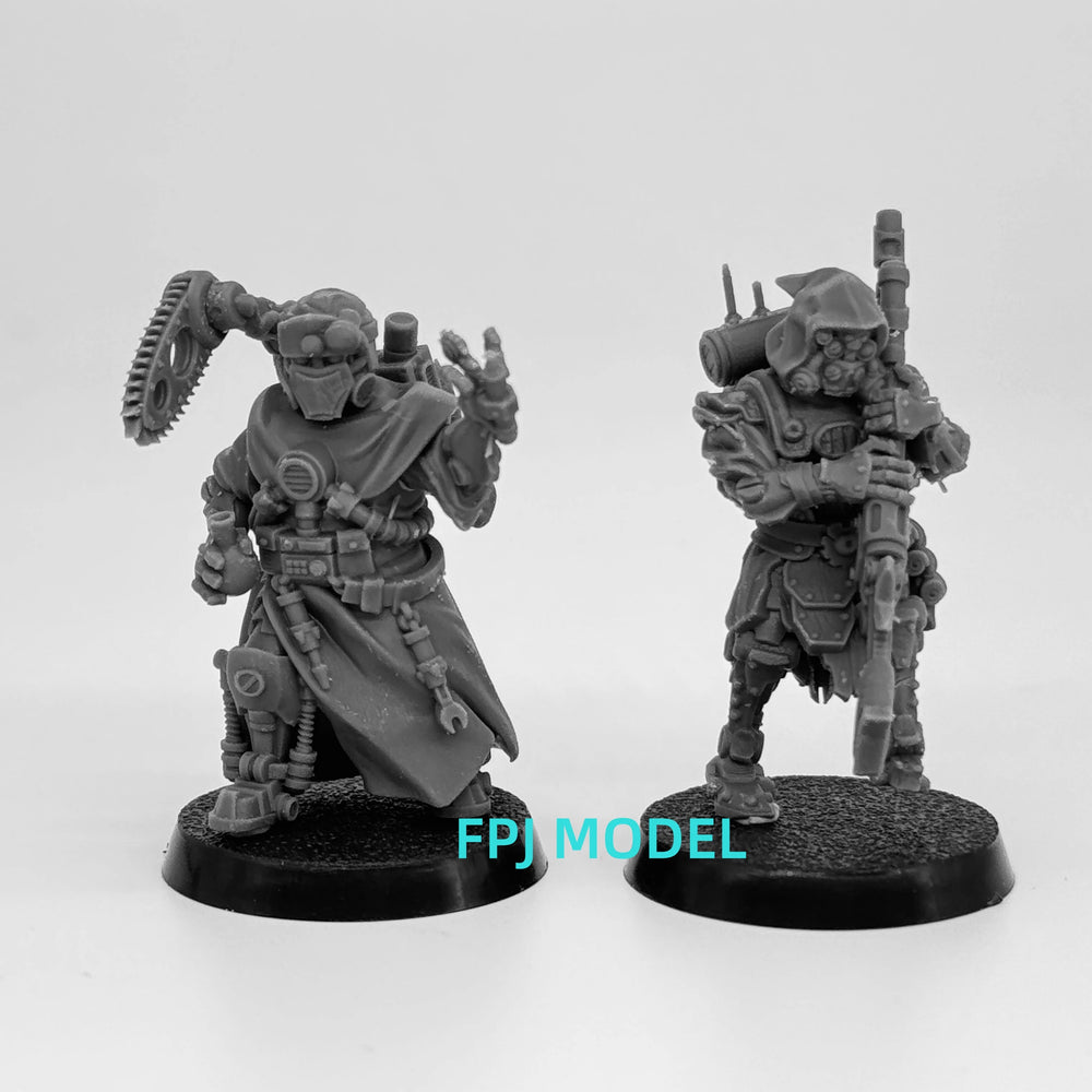 Modern Scavenger Power Armor Soldiers, 9 Figures, Resin Model Figure Kit, Unassembled and Unpainted