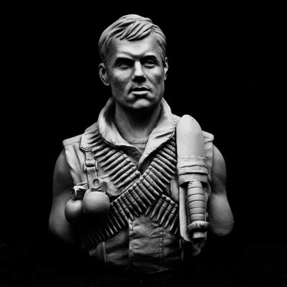 1/10 WWII US Marine Corps, 2 Figures, Resin Model Bust Kit, Unassembled and Unpainted
