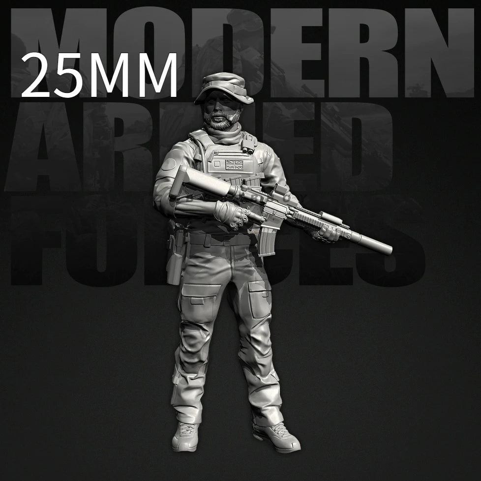 50mm Modern Soldier, Resin Model Figure Kit, Unassembled and Unpainted
