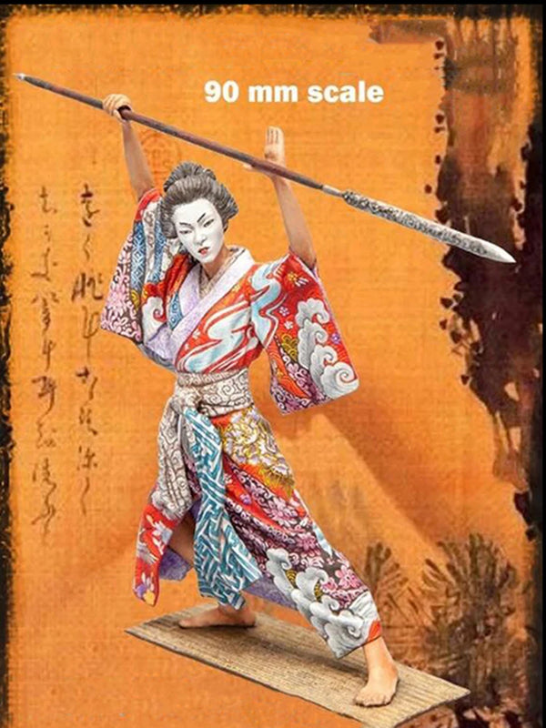 90mm Ancient Samurai Warrior, Resin Model Figure Kit, Unassembled and Unpainted