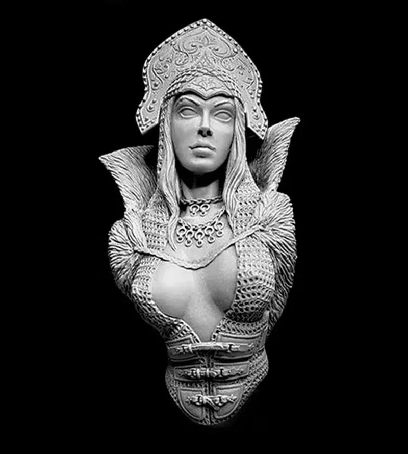 1/9 Female Fantasy Viking, Resin Model Bust Kit, Unassembled and Unpainted
