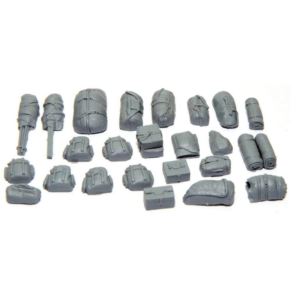 1/35 WWII Stowage & Equipment Accessories, Resin Model Accessory Kit, Unpainted