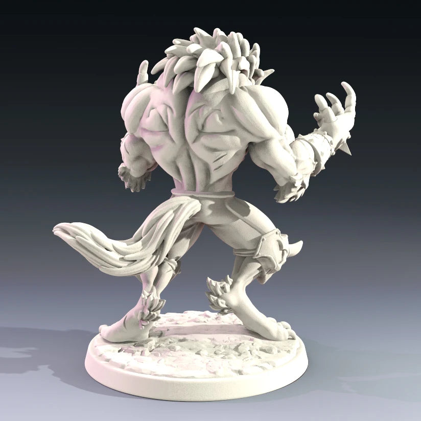 56mm Werewolf, Resin Model Figure Kit, Fantasy Theme, Unassembled and Unpainted