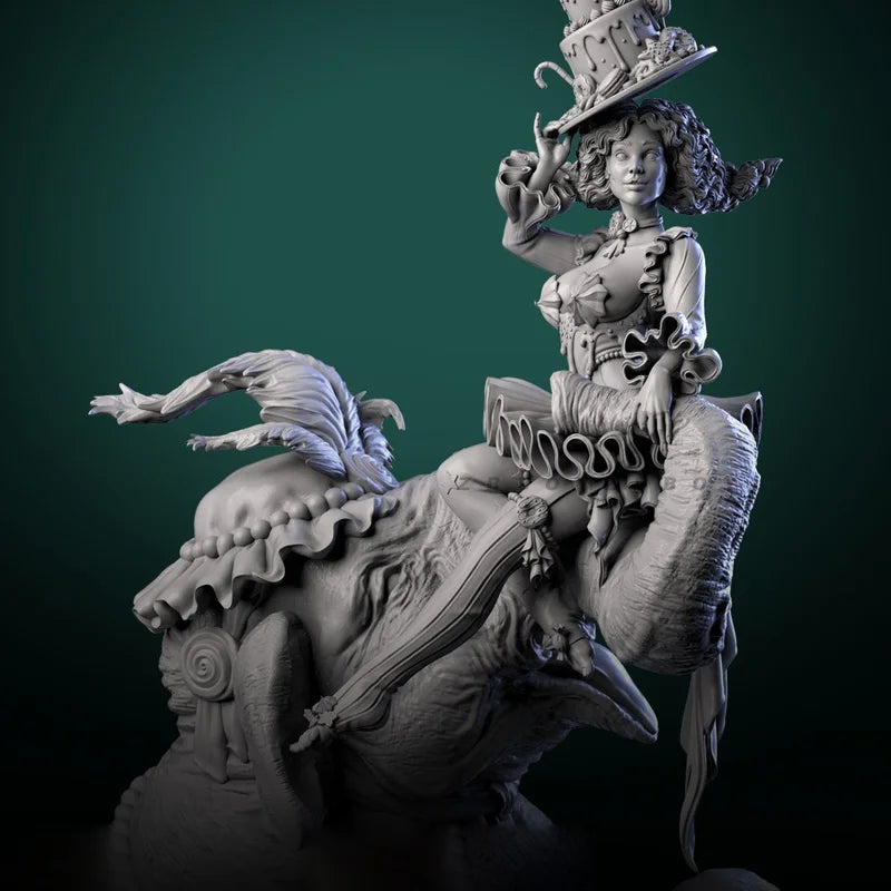 75mm Circus Elephant, 2 Figures, Resin Model Figure Kit, Fantasy Theme, Unassembled and Unpainted