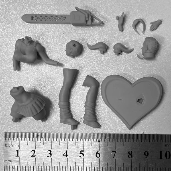 1/24 Juliet with Chainsaw, Resin Model Figure Kit, Anime Theme, Unassembled and Unpainted