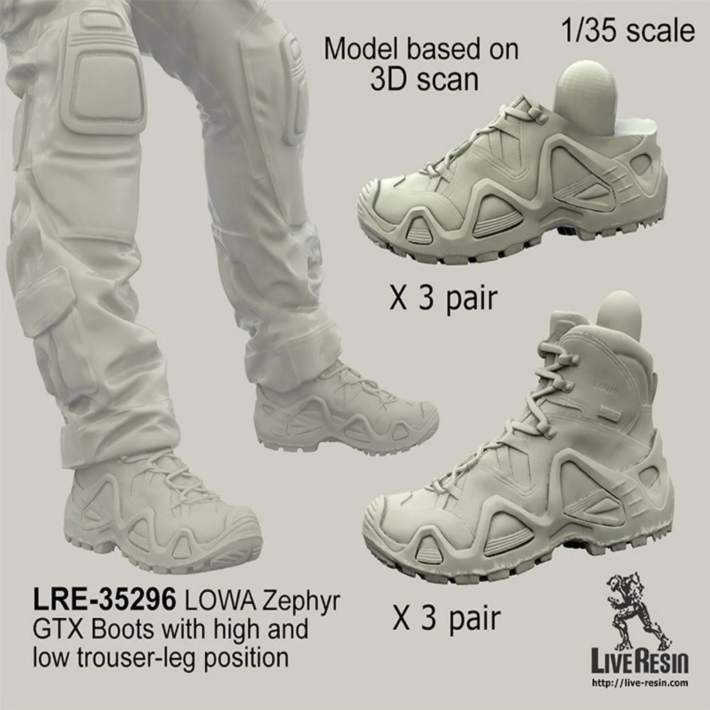 1/35 Modern Tactical Boots, Resin Model Accessory Kit, Unpainted