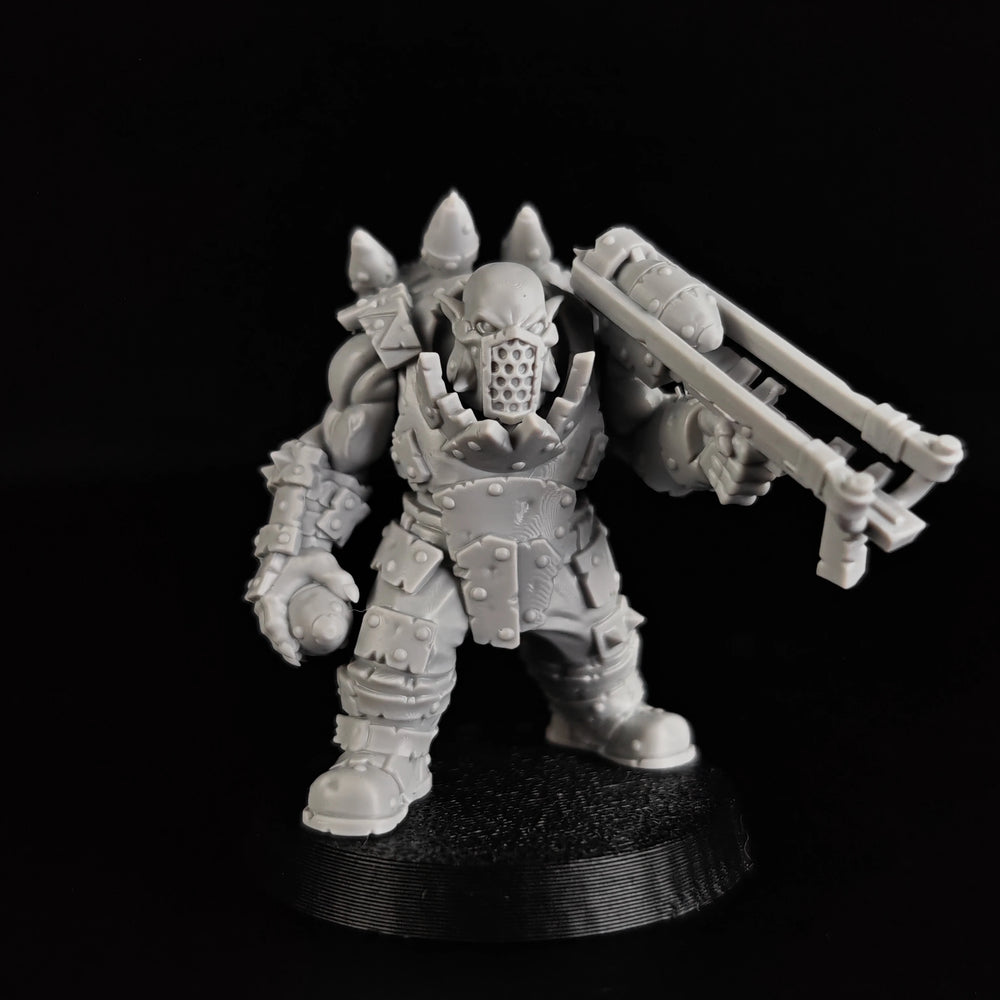 32mm Grimdark Ork Smashers Squad, 12 Figures, Resin Model Figure Kit, Sci-Fi Theme, Unassembled and Unpainted