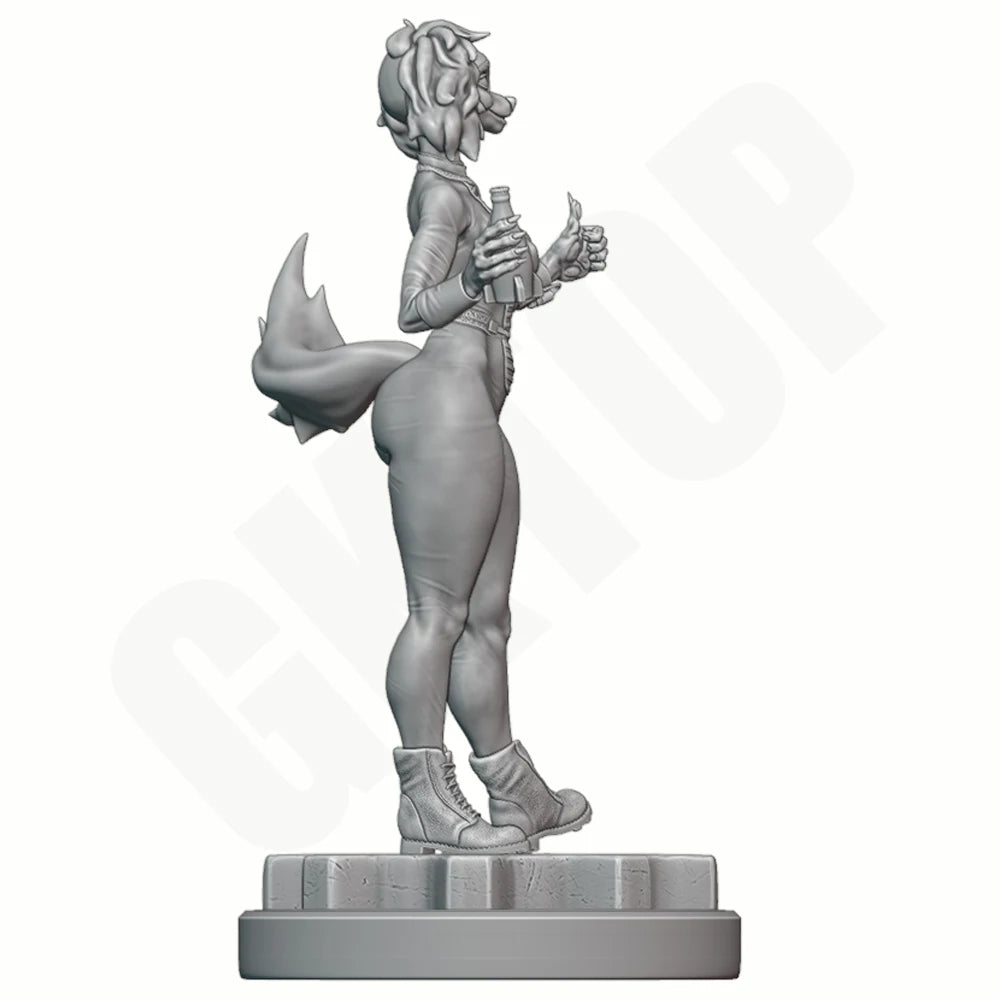 1/24 Fantasy Fox Warrior, Resin Model Figure Kit, Unassembled and Unpainted