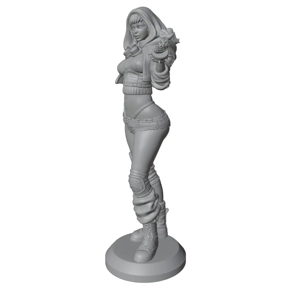 1/24 Hooded Sorceress with Staff, Resin Model Figure Kit, Fantasy Theme, Unassembled and Unpainted