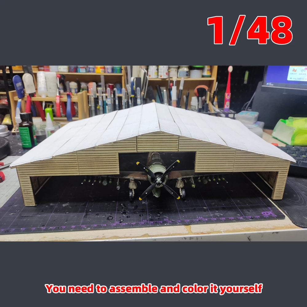 1/48 Industrial Workshop Building, Resin Model Terrain Kit, Historical Theme, Unpainted