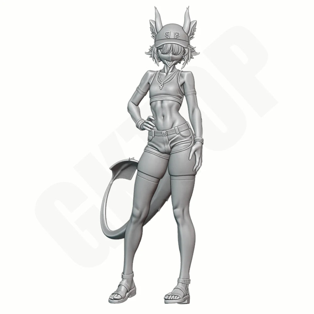 1/24 Kemono Girl, Resin Model Figure Kit, Anime Theme, Unassembled and Unpainted