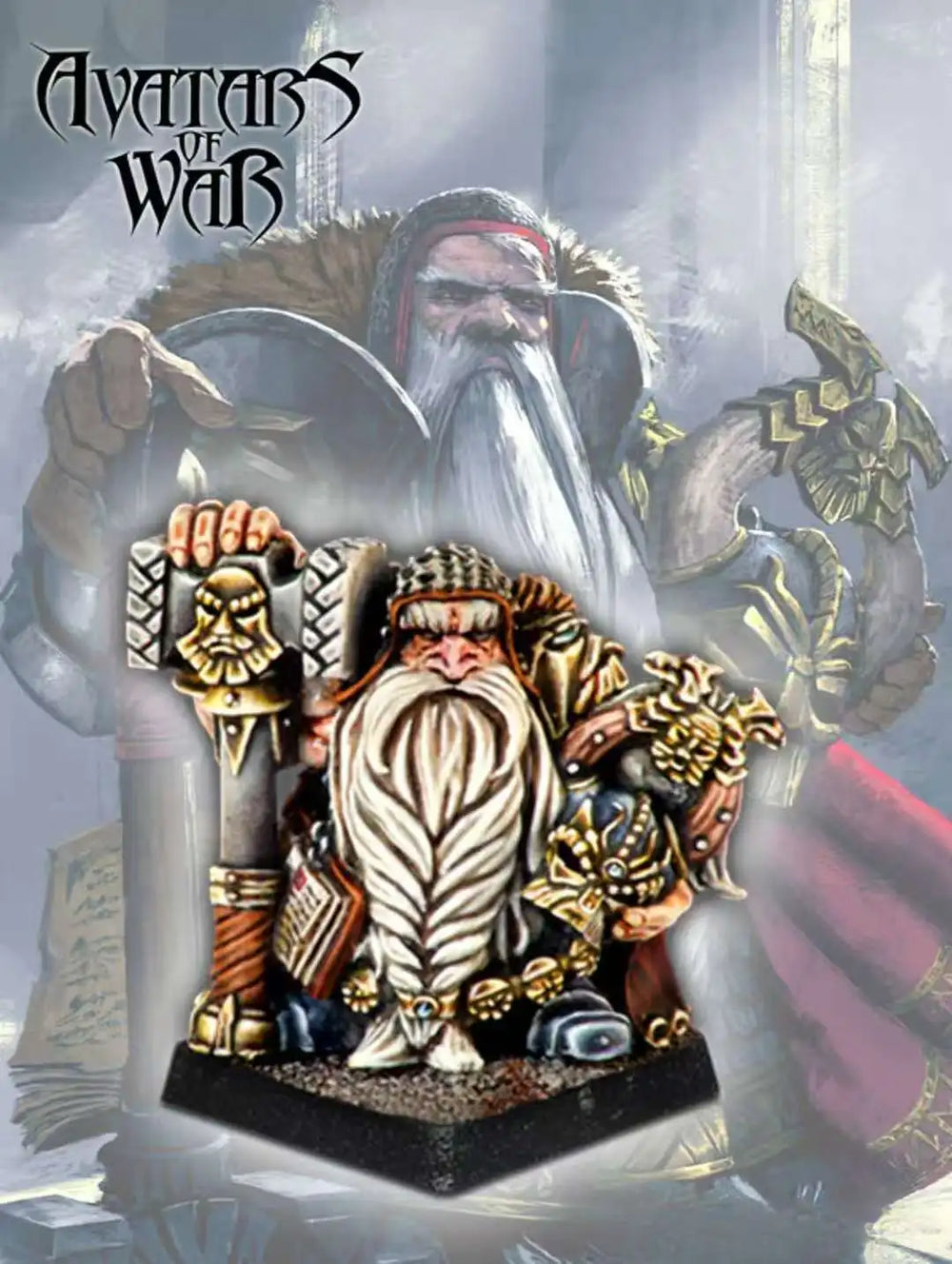 28mm Dwarf Noble Warrior, Resin Model Bust Kit, Fantasy Theme, Unassembled and Unpainted