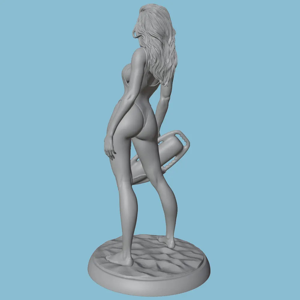 75mm Pinup Woman, Resin Model Figure Kit, Unassembled and Unpainted
