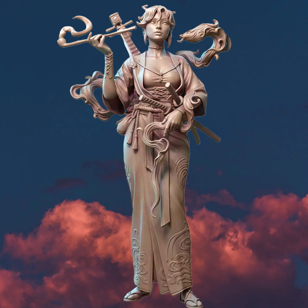 1/24 Sorceress Commanding Serpents, Resin Model Figure Kit, Fantasy Theme, Unassembled and Unpainted