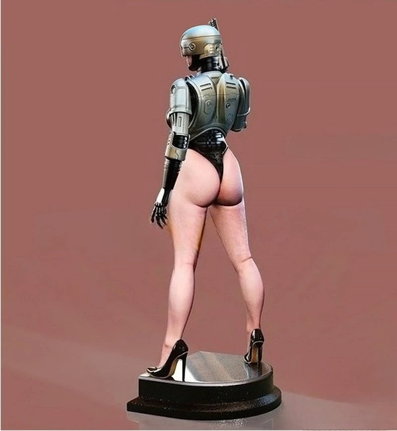 1/24 Modern Sci-Fi Female Robocop Warrior, Resin Model Figure Kit, Unassembled and Unpainted