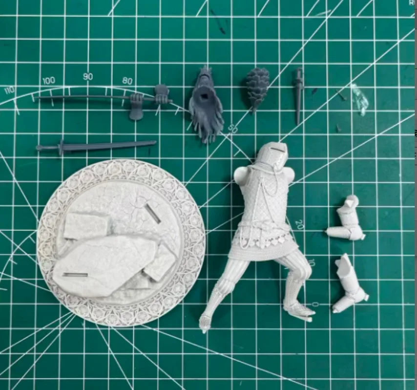 1/24 Medieval 14th Century Cavalier, 3 Figures, Resin Model Diorama Kit, Unassembled and Unpainted
