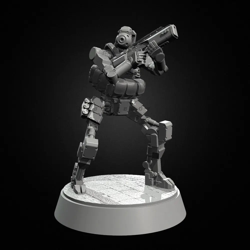 50mm Mecha Warrior, Resin Model Figure Kit, Sci-Fi Theme, Unassembled and Unpainted