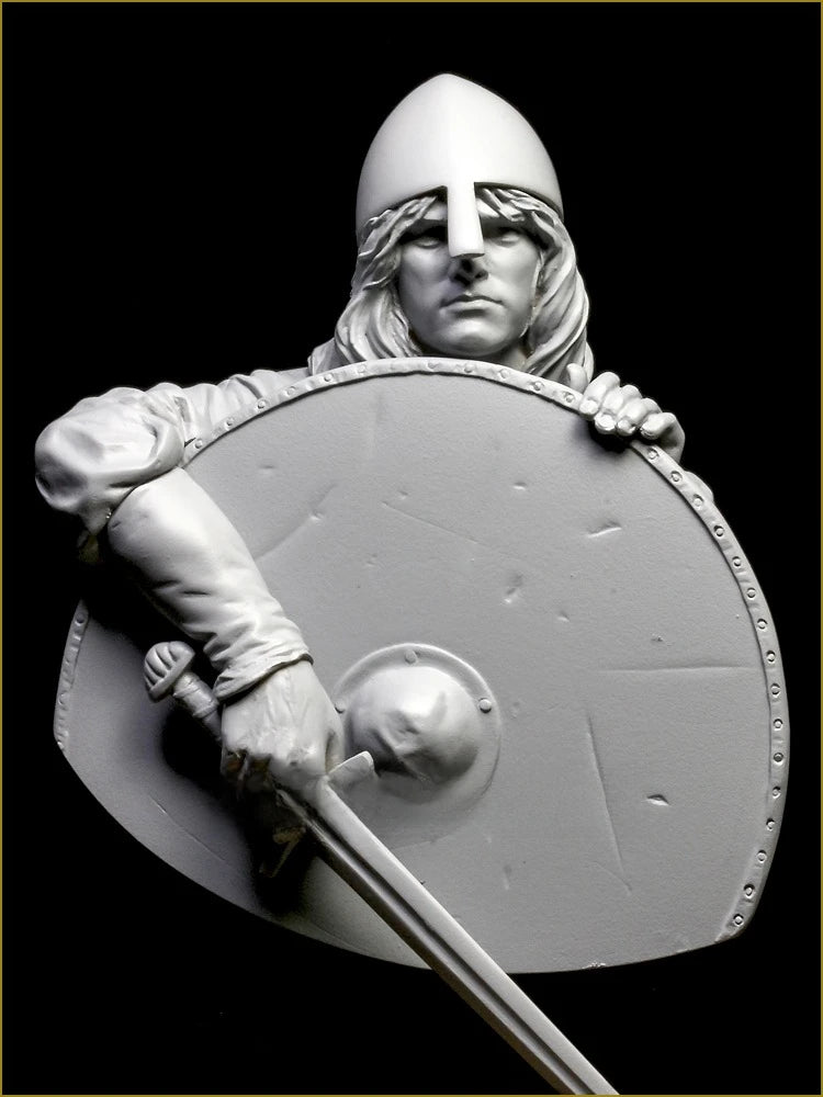 1/10 Ancient Northman Warrior, Resin Model Bust Kit, Unassembled and Unpainted