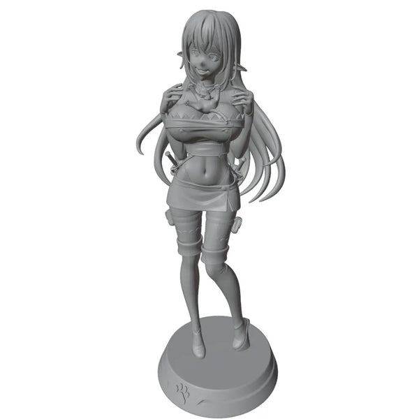 1/24 Long-Haired Anime Tactical Officer, Resin Model Figure Kit, Anime Theme, Unassembled and Unpainted