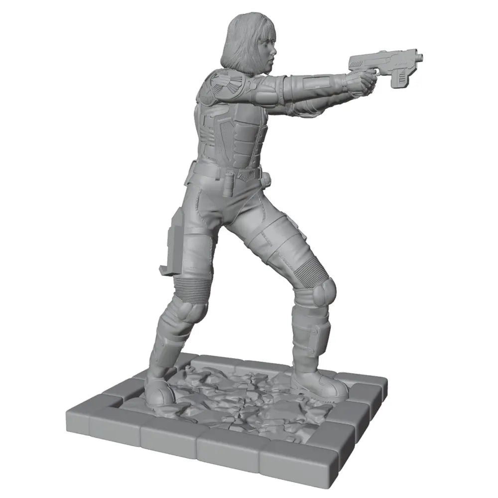 75mm Girl with Cup, Resin Model Figure Kit, Sci-Fi Theme, Unassembled and Unpainted