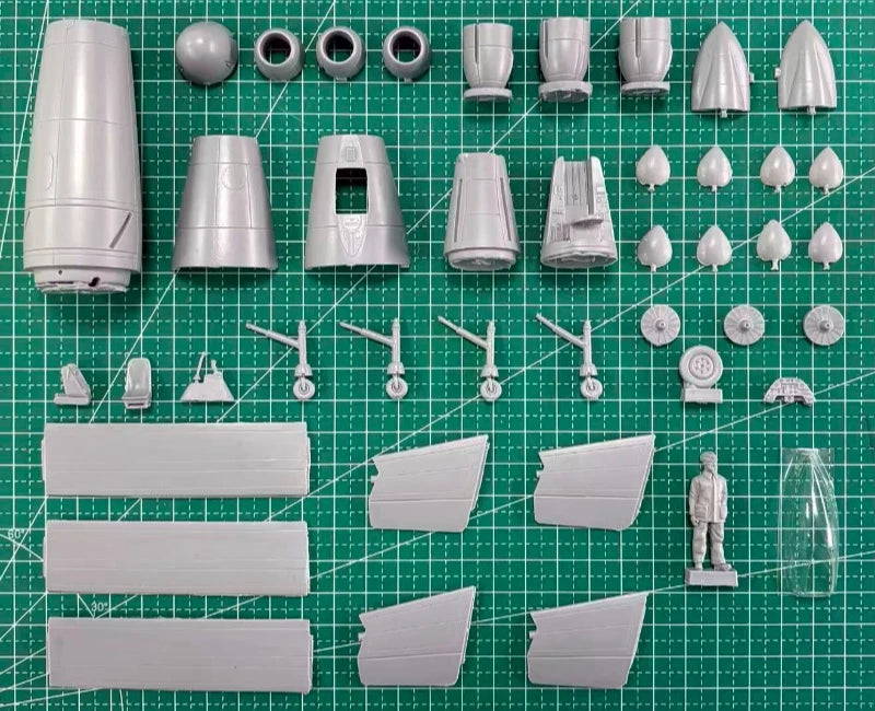 1/48 Modern German Luftwaffe Transport Aircraft, 2 Figures, Resin Model Aircraft Kit, Unassembled and Unpainted