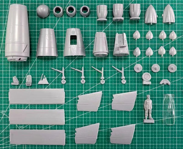 1/48 Modern German Luftwaffe Transport Aircraft, 2 Figures, Resin Model Aircraft Kit, Unassembled and Unpainted