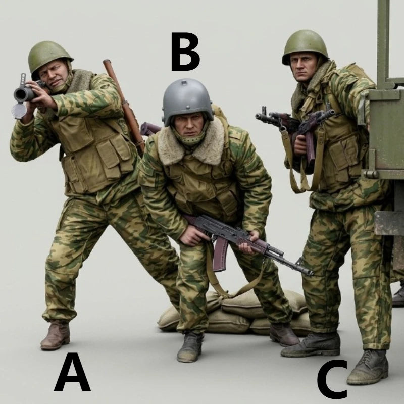 1/16 Modern Russian Tactical Squad in Assault, 6 Figures, Resin Model Figure Kit, Unassembled and Unpainted