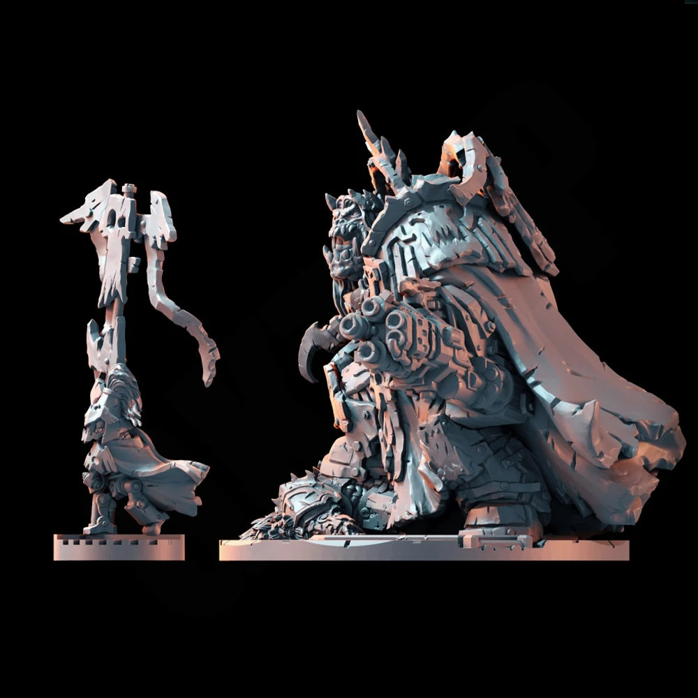 1/35 Orc Chieftain Warrior, Resin Model Figure Kit, Fantasy Theme, Unassembled and Unpainted