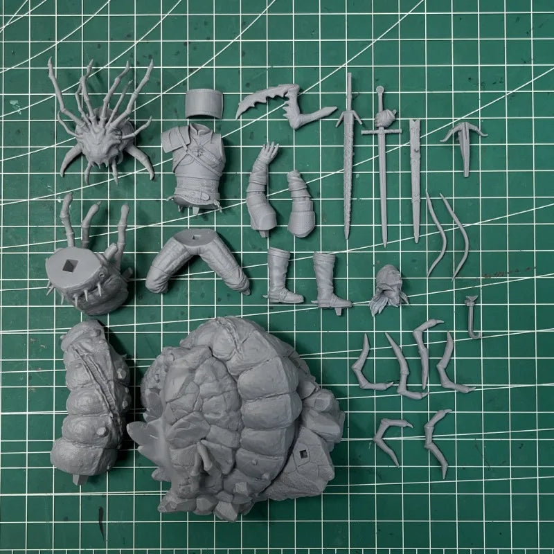 1/24 Monster Hunter Warrior, Resin Model Figure Kit, Fantasy Theme, Unassembled and Unpainted