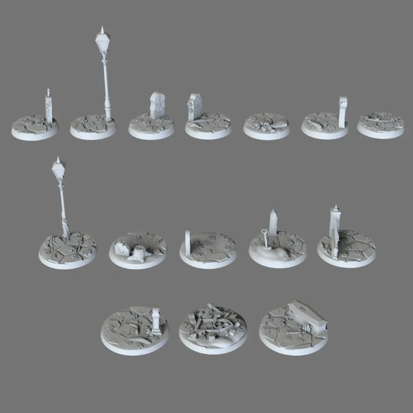 Base Elements, Resin Model Terrain Kit, Fantasy Theme, Unpainted
