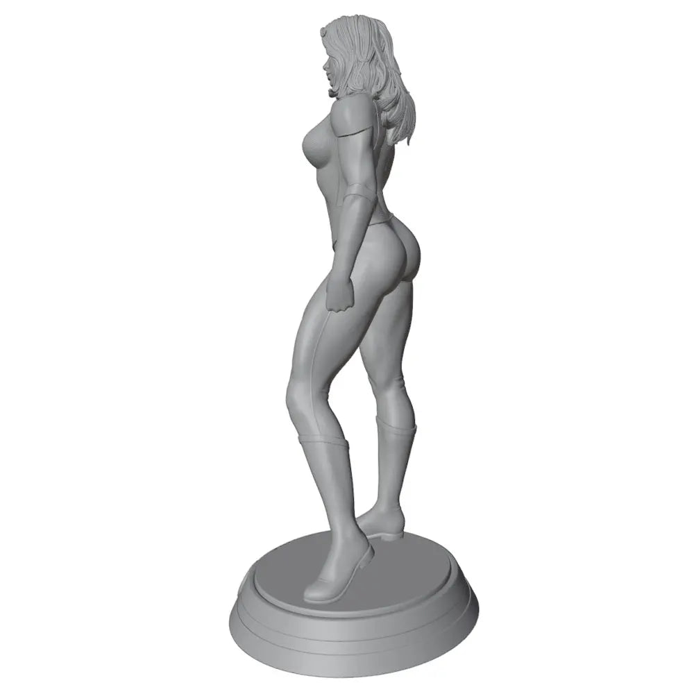 75mm Muscular Female Flexing Biceps in Power Stance, Resin Model Figure Kit, Unassembled and Unpainted