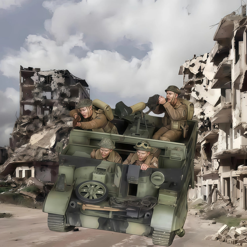 1/35 Modern Assault Team, 4 Figures, Resin Model Figure Kit, Unassembled and Unpainted
