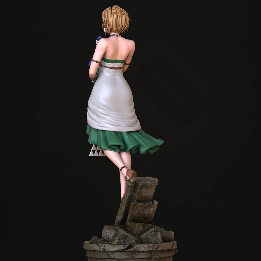1/24 Elf Sorceress in Checkered Formal Gown, Resin Model Figure Kit, Fantasy Theme, Unassembled and Unpainted