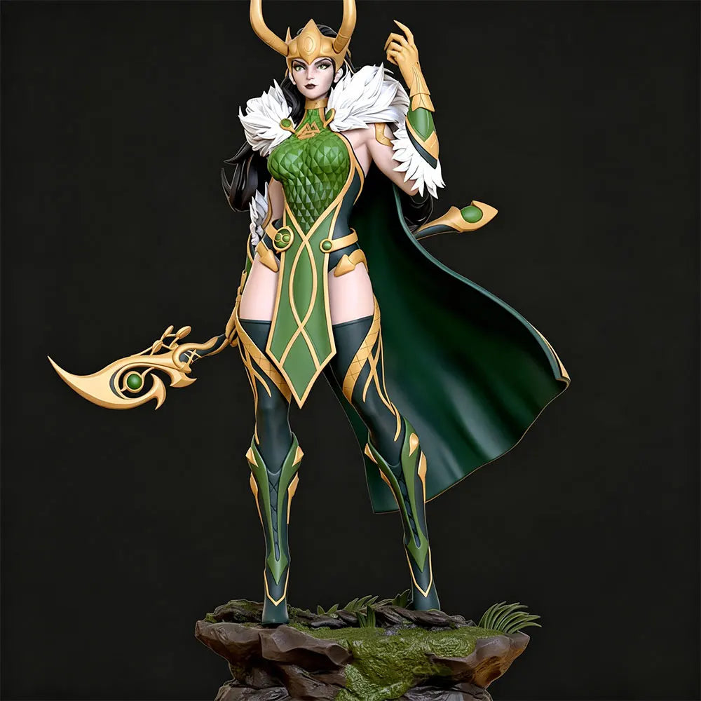 1/24 Horned Sorceress with Flowing Cape, Resin Model Figure Kit, Fantasy Theme, Unassembled and Unpainted