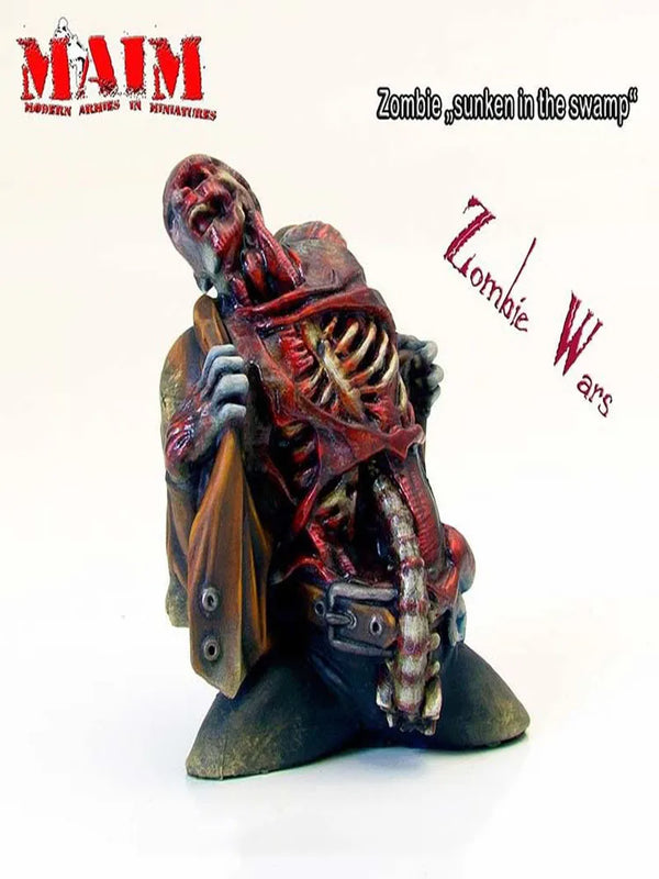 1/10 Zombie Sunken in Swamp, Resin Model Bust Kit, Fantasy Theme, Unassembled and Unpainted
