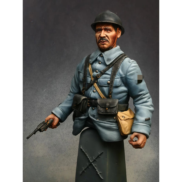 1/10 WWI German Sergeant, Resin Model Bust Kit, Unassembled and Unpainted